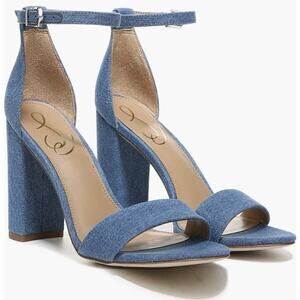 NIB SAM EDELMAN Yaro Indigo Denim Heels